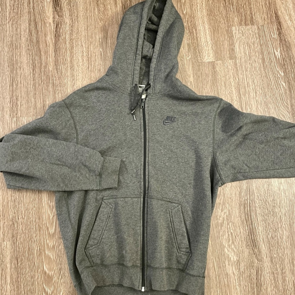 Gray Nike zip up hoodie sweatshirt - size medium